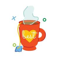 Trendy Best Tea vector