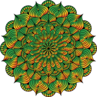 colorato mandala illustrazione su scarabocchio stile. mano disegnato scarabocchio mandala con cuori. luminosa colori mandala design per Stampa, manifesto, coperchio, opuscolo, volantino, striscione, libro coperchio. png