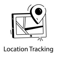 Trendy Location Tracking vector