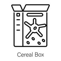 de moda cereal caja vector