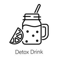 Trendy Detox Drink vector
