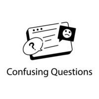 Trendy Confusing Questions vector