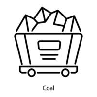 Trendy Coal Concepts vector