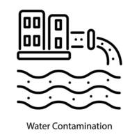 contaminación del agua de moda vector