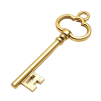 golden Schlüssel png auf transparent Hintergrund