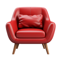 red modern furniture chair png