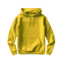 yellow hoodie tshirt on transparent background png