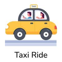 Trendy Taxi Ride vector