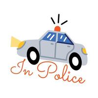 Trendy Police Car vector