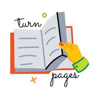 Trendy Turn Pages vector