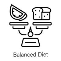 Trendy Balanced Diet vector