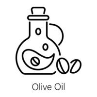 Trendy Olive Oil vector