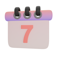 Kalender Nummer Sieben png