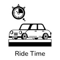 Trendy Ride Time vector