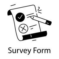 Trendy Survey Form vector