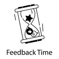 Trendy Feedback Time vector