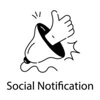 de moda social notificación vector