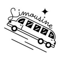 Trendy Limousine Concepts vector