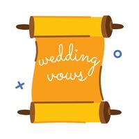 Trendy Wedding Vows vector