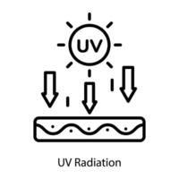 Trendy UV Radiation vector