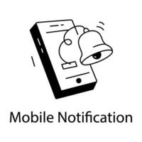 Trendy Mobile Notification vector