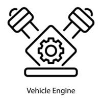 Trendy Vehicle Engine vector