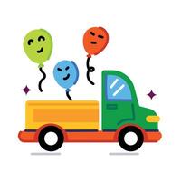 Trendy Balloon Delivery vector