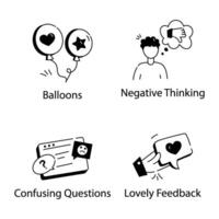 Set of Customer Experience Linear Icons vector
