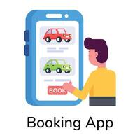 Trendy Booking App vector