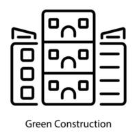 Trendy Green Construction vector