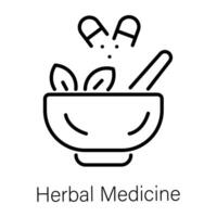 Trendy Herbal Medicine vector