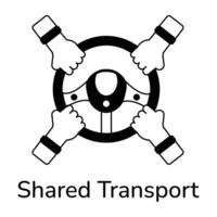 Trendy Shared Transport vector