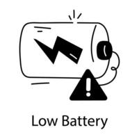 Trendy Low Battery vector