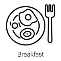 Trendy Breakfast Concepts vector