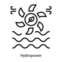 Trendy Hydropower Concepts vector