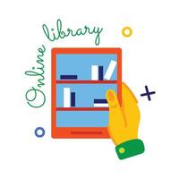 Trendy Online Library vector