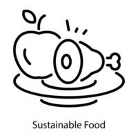 Trendy Sustainable Food vector