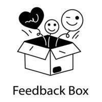 Trendy Feedback Box vector