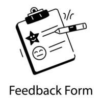 Trendy Feedback Form vector