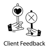 Trendy Client Feedback vector