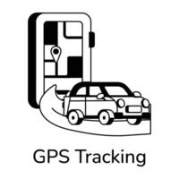 Trendy GPS Tracking vector