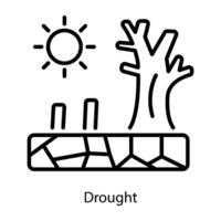 Trendy Drought Concepts vector