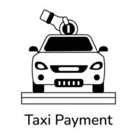 de moda Taxi pago vector