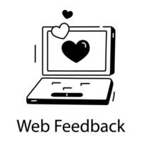 Trendy Web Feedback vector