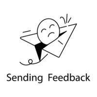 Trendy Sending Feedback vector