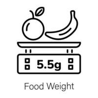 Trendy Food Weight vector