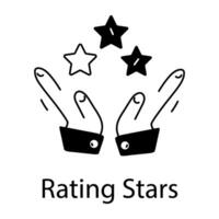 Trendy Rating Stars vector