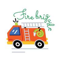 Trendy Fire Brigade vector