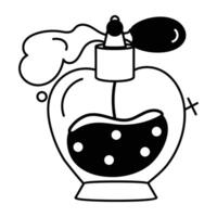 Trendy Perfume Bottle vector