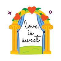 Trendy Wedding Arch vector